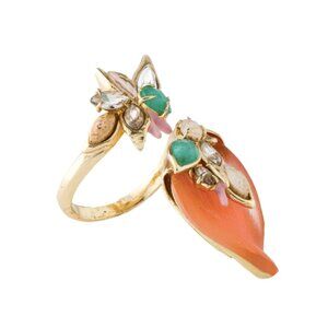 Alexis Bittar | Lucite & Crystal Desert Jasmine Stem Ring